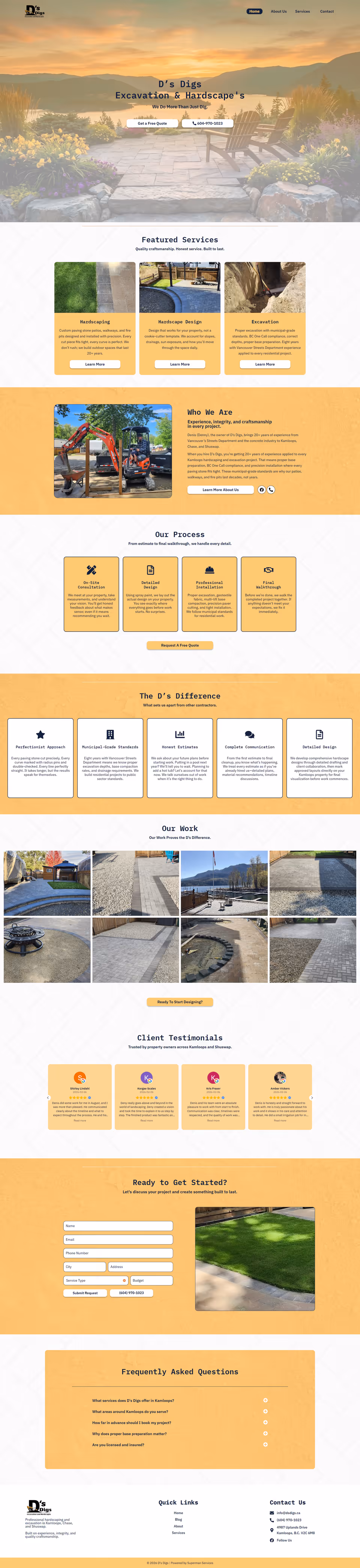 D's Digs website preview
