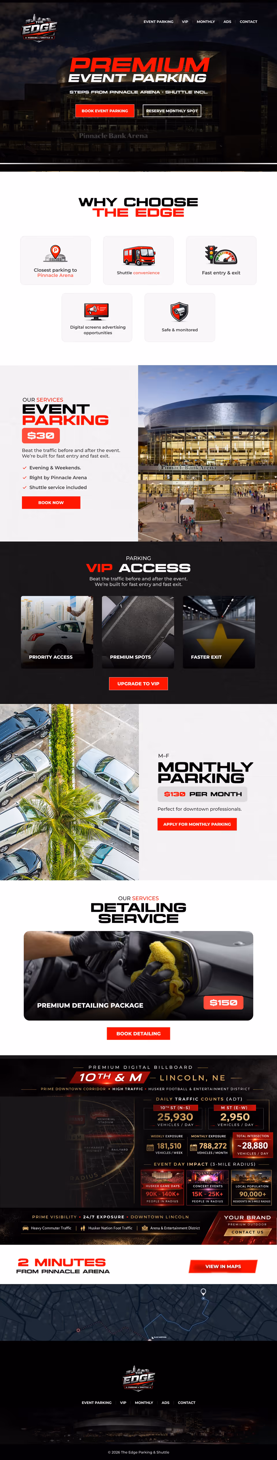 The Edge Parking website preview